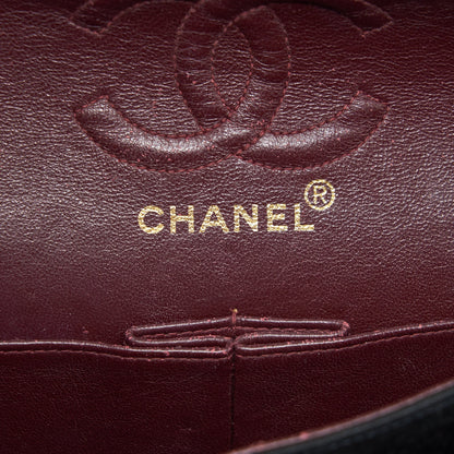 Chanel Vintage Small Classic Flap Bag Fabric Black Ruthenium GHW