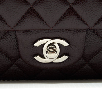 Chanel Medium Classic double Flap bag Caviar Burgundy SHW