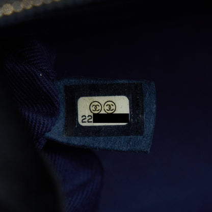 Chanel Tote Bag Caviar Navy Ruthenium Hardware