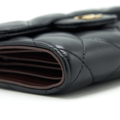 Chanel Classic Flap Wallet Lambskin Black GHW