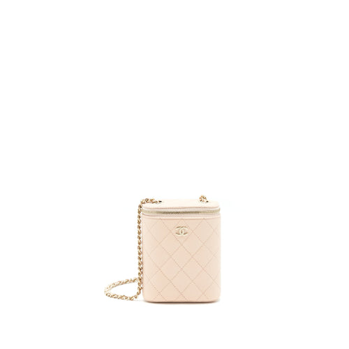Chanel 22C Vertical vanity with chain Caviar beige LGHW
