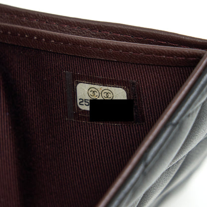 Chanel Classic Flap Wallet Lambskin Black GHW