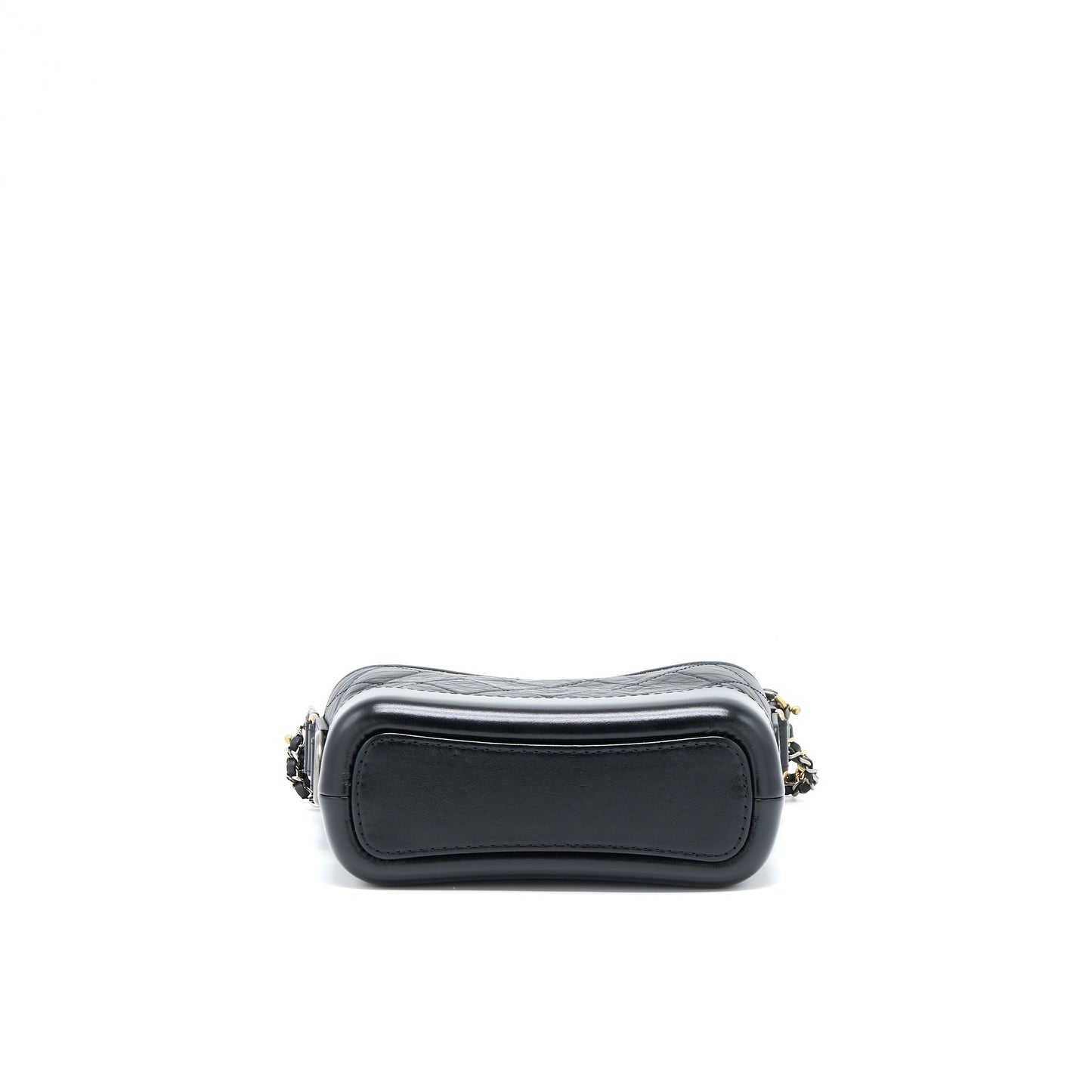 Chanel Small Gabrielle Hobo Bag With Top Handle Aged Calfskin Black Multicolour Hardware