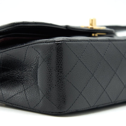Chanel Small classic double Flap bag Caviar black GHW (microchip)