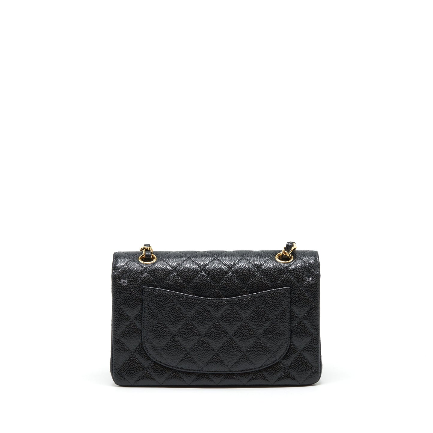 Chanel Small Classic Double Flap Caviar Black GHW (Microchip)