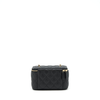 Chanel 22P Long Vanity With CC Logo Chain Caviar Black LGHW