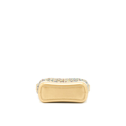 Chanel Small Gabrielle Hobo Bag Tweed Gold/Multicolour