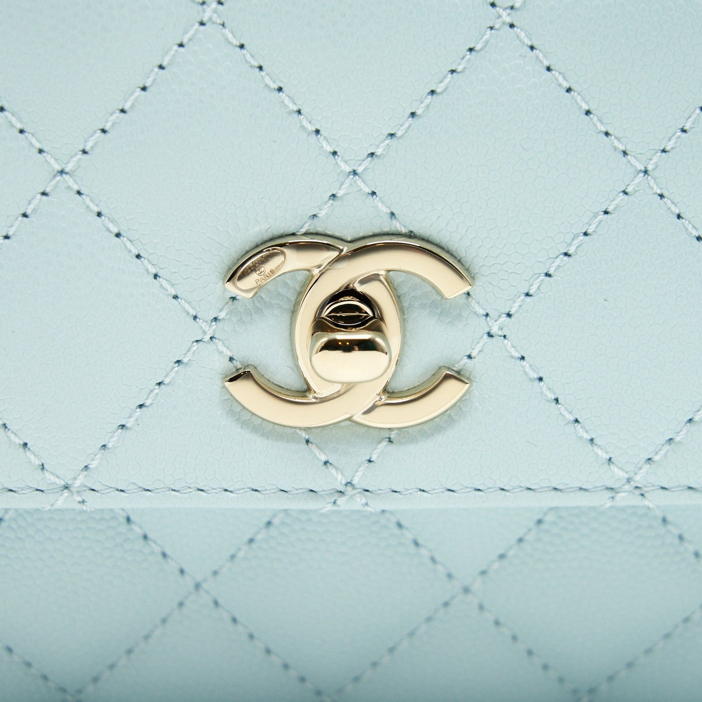 Chanel 21K Baby Blue Coco handle Small (old mini) 24cm LGHW