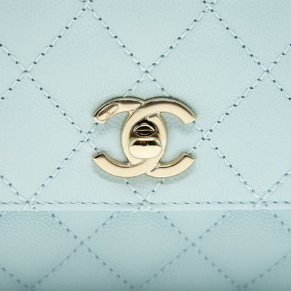 Chanel 21K Baby Blue Coco handle Small (old mini) 24cm LGHW