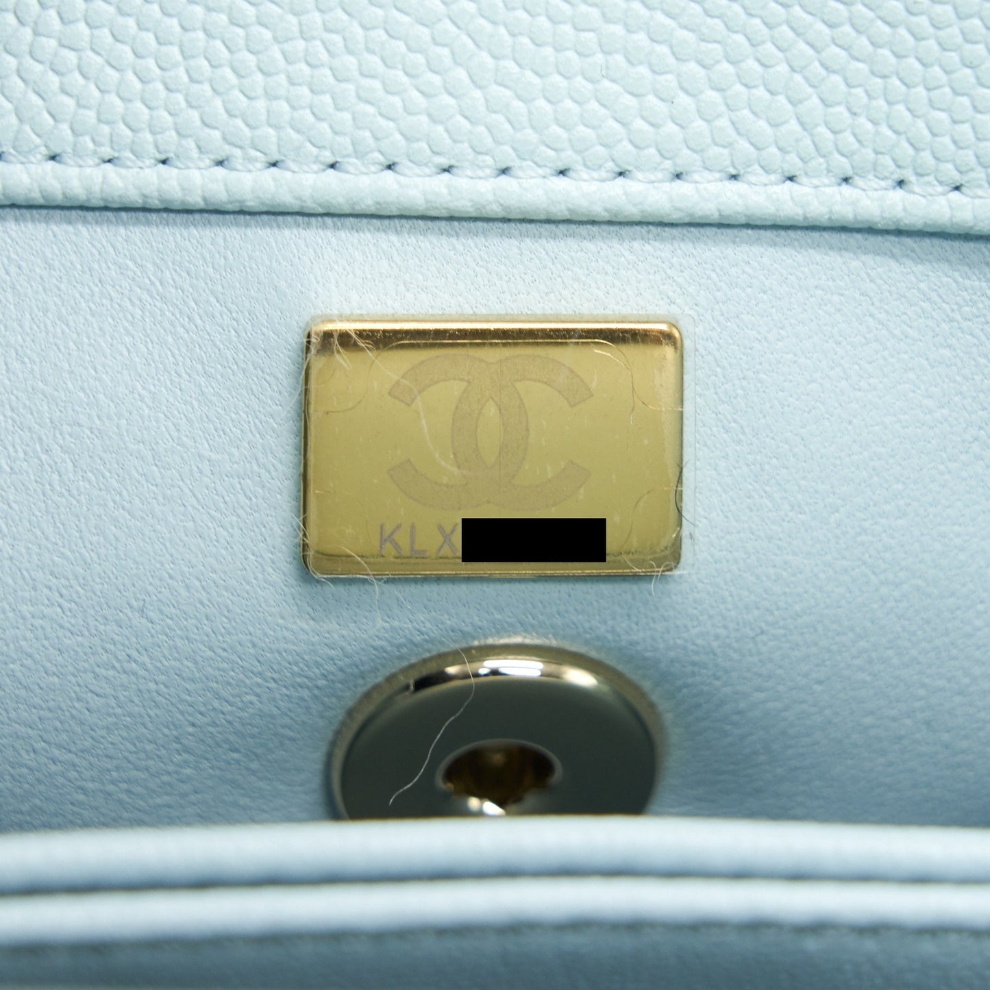Chanel 21K Baby Blue Coco handle Small (old mini) 24cm LGHW