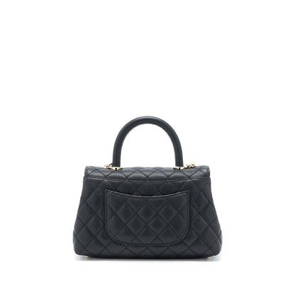 Chanel Coco Handle Caviar Black LGHW(Microchip)