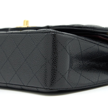Chanel Small Classic Double Flap Caviar Black GHW (Microchip)