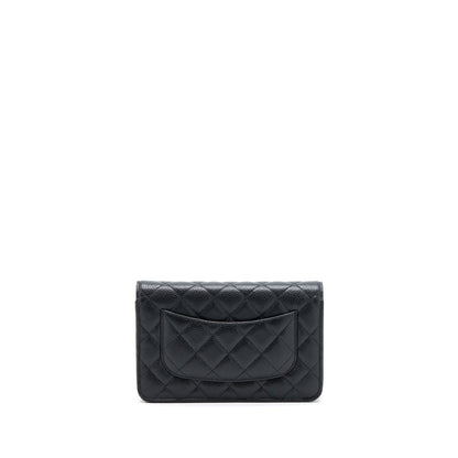 Chanel Classic Wallet On Chain Caviar Black SHW(Microchip)