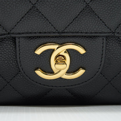 Chanel Maxi Classic Double Flap Caviar black GHW serial 20