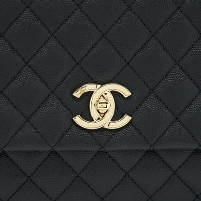 Chanel Medium Coco Handle 28cm Caviar Black LGHW