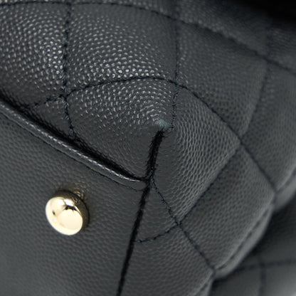 Chanel Medium Coco Handle 28cm Caviar Black LGHW