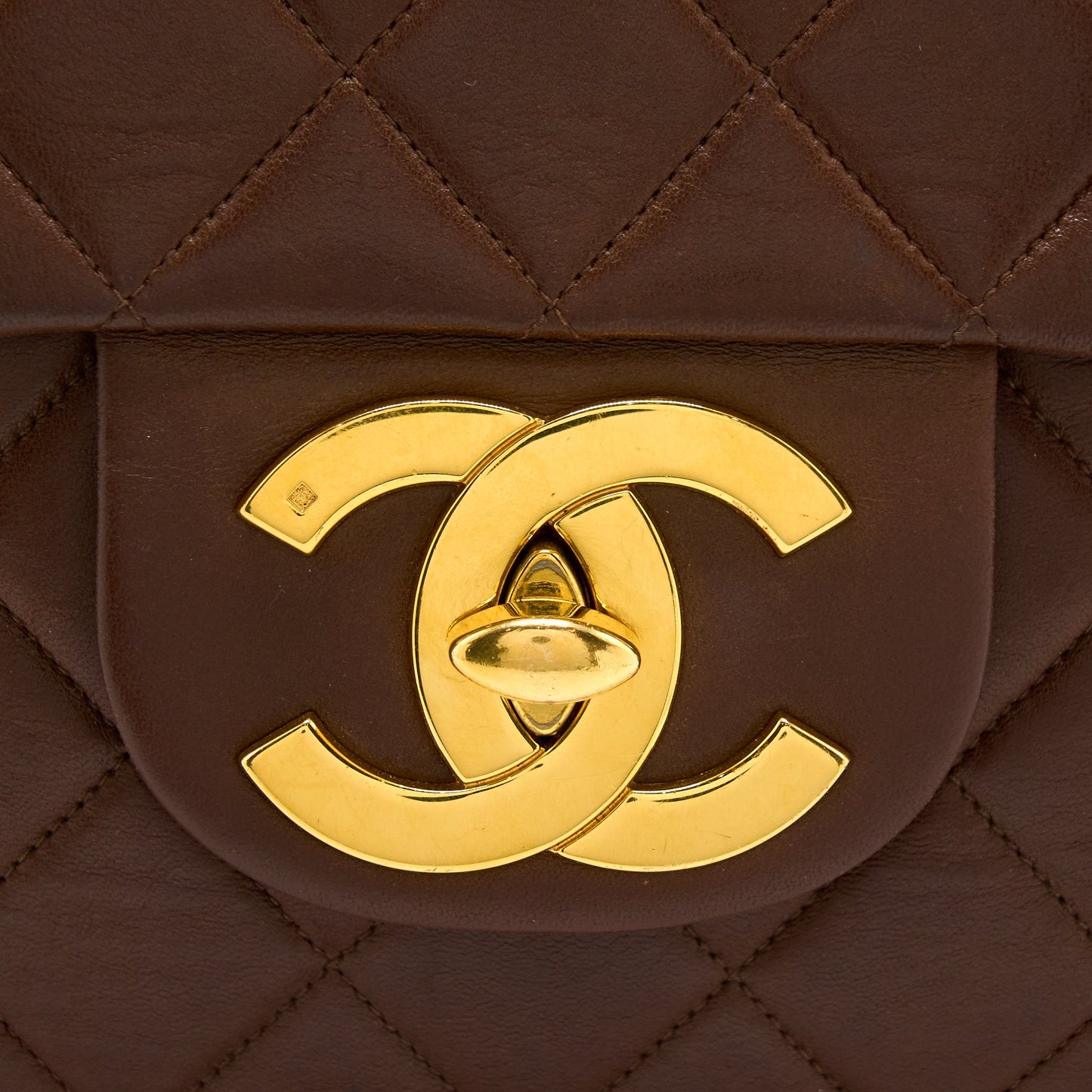 Chanel Vintage Classic Timeless Backpack Lambskin Brown GHW