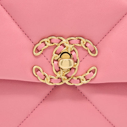 Chanel Small 19 Bag Lambskin Pink Multicolour Hardware (Microchip)
