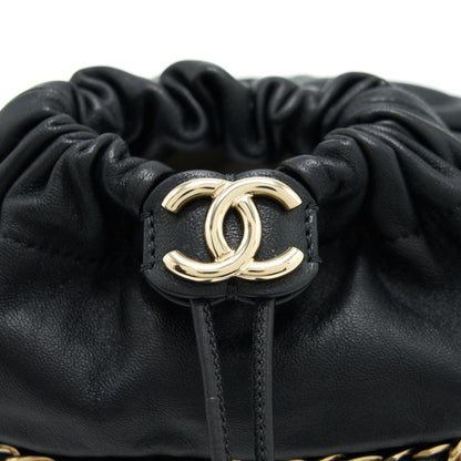 Chanel 21C Bucket Chains Lambskin Black LGHW