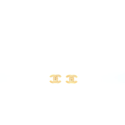 Chanel Mini Pearl CC Logo Earrings Gold Tone