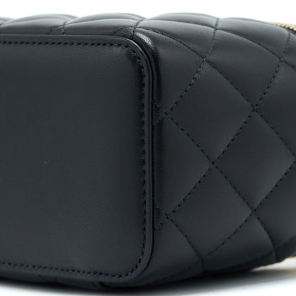 Chanel Pearl Crush Long Vanity Lambskin Black GHW