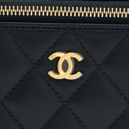 Chanel Pearl Crush Long Vanity Lambskin Black GHW