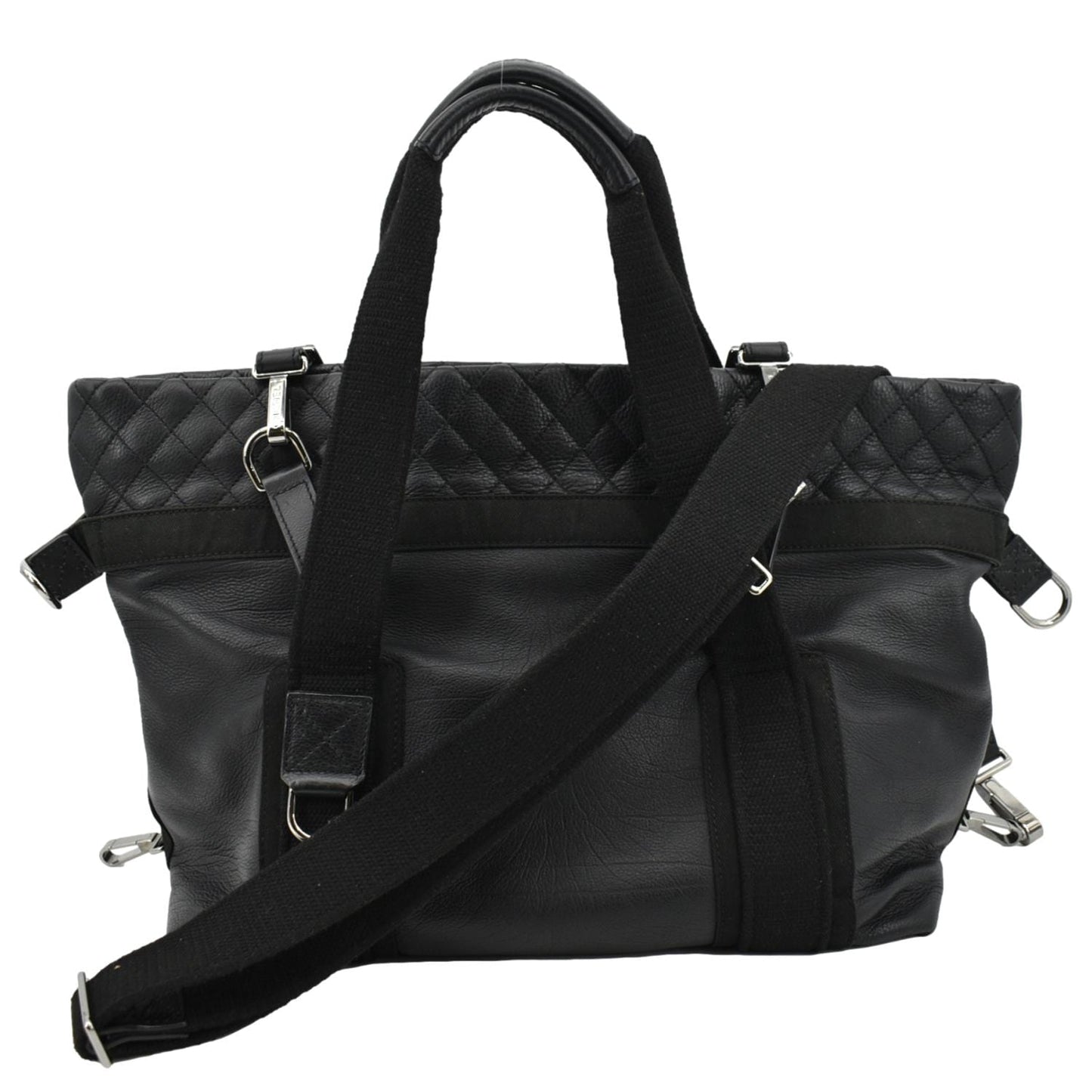 CHANEL 2way Leather Shoulder Bag Black