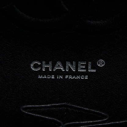 Chanel Medium Classic Double Flap Bag Chevron Caviar Black SHW