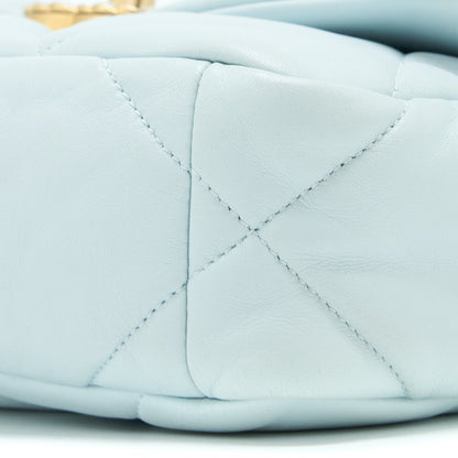 Chanel Small 19 Bag Lambskin Light Blue Multicolour Hardware (Microchip)