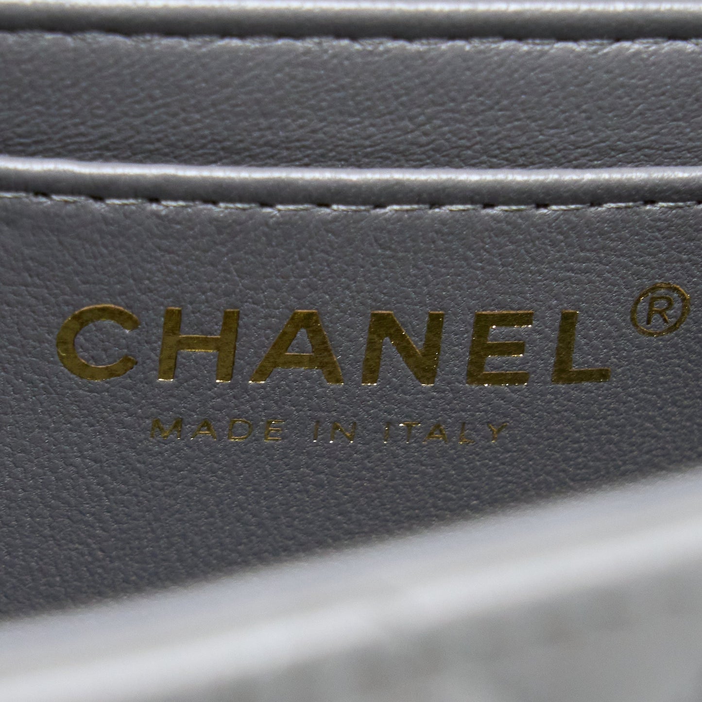 Chanel Top Handle Mini Rectangular Flap Bag Lambskin Grey LGHW (Microchip)