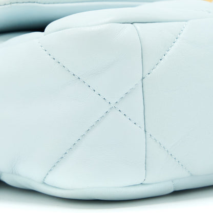 Chanel Small 19 Bag Lambskin Light Blue Multicolour Hardware (Microchip)