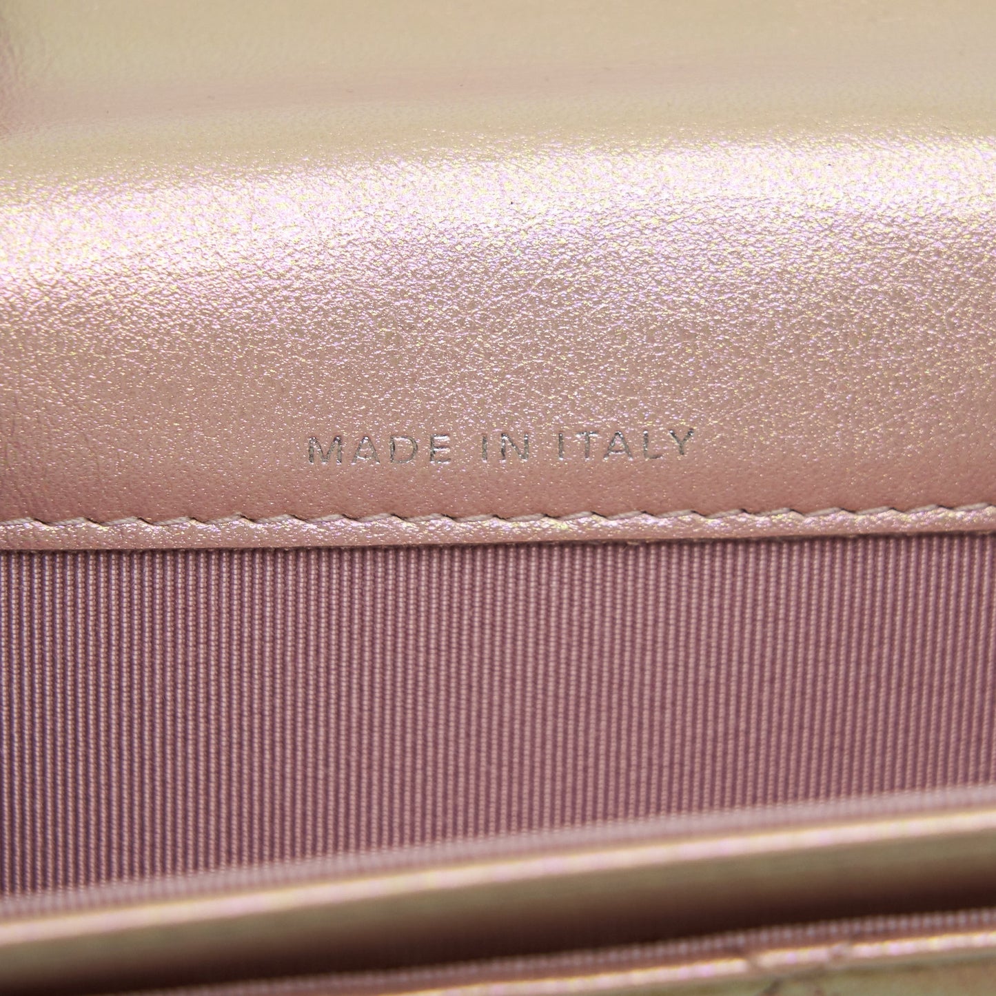 Chanel 21k Iridescent Pink Flap Card Holder SHW