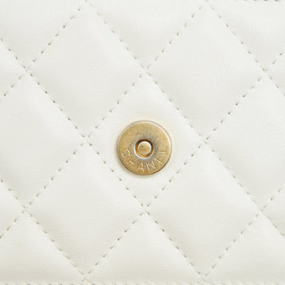 Chanel Ruffles Mini Wallet On Chains White GHW