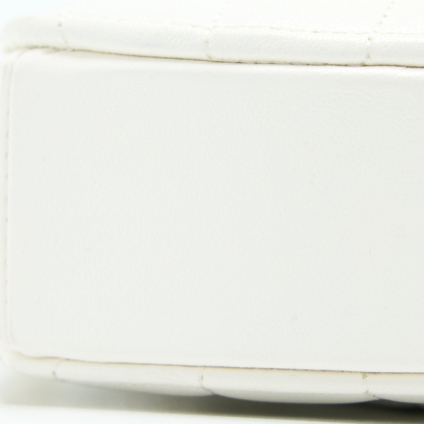 Chanel Small Heart Bag Lambskin White LGHW