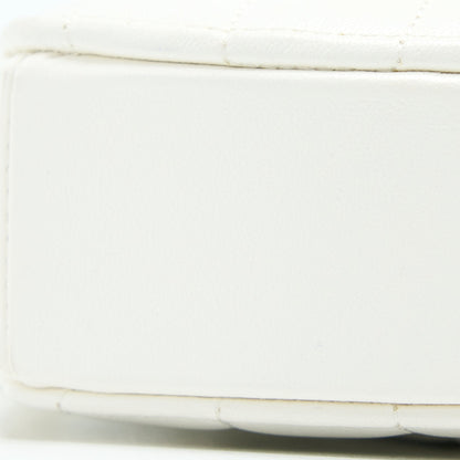 Chanel Small Heart Bag Lambskin White LGHW