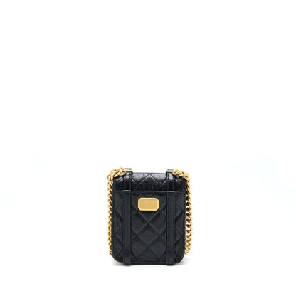 Chanel Seasonal Messenger Mini Flap Bag Aged Calfskin GHW (Microchip)