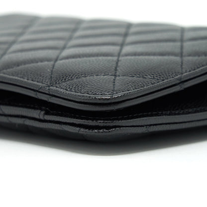 Chanel 22P 2 In 1 Wallet On Chain Caviar Black LGHW