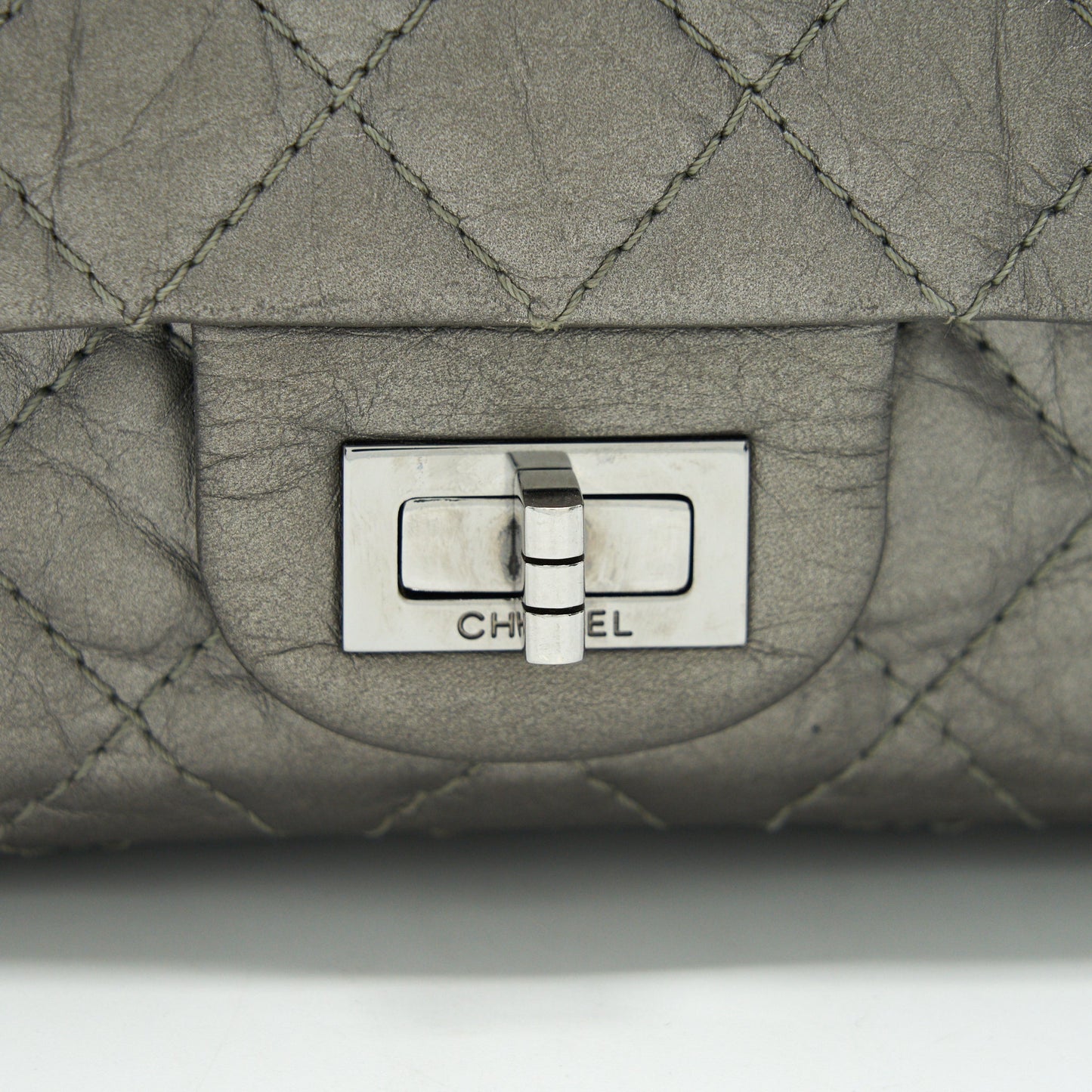 Chanel Small reissue 2.55 225 Double Flap Bag silver grey