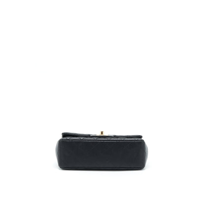 Chanel Mini Rectangular Flap Bag With Bag Charms Giant Chains Lambskin Black GHW