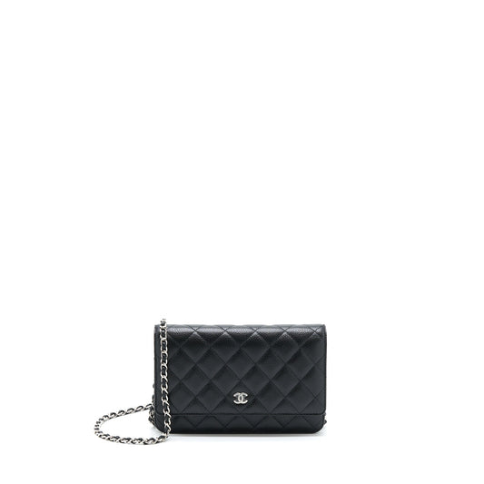 Chanel Classic Wallet On Chain Caviar Black SHW (Microchip)