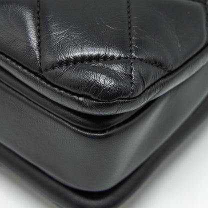 Chanel Small Trendy CC Flap Bag With Top Handle Lambskin Black LGHW