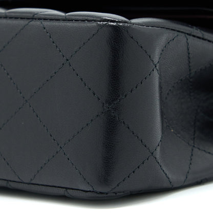 Chanel Small Classic Double Flap Bag Lambskin Black GHW (Microchip)