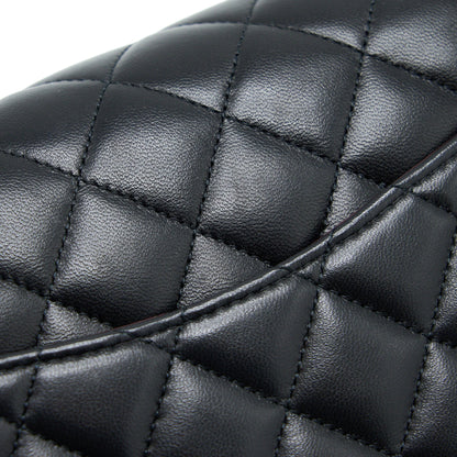 Chanel Small Classic Double Flap Bag Lambskin Black GHW (Microchip)