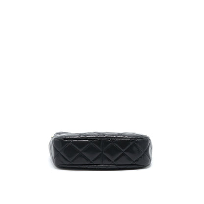 Chanel 22A Twist Your Buttons Hobo Shoulder Bag Caviar Black GHW (Microchip)