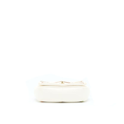Chanel Small Flap Bag Lambskin White/Multicolor LGHW