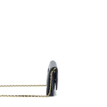 Chanel Classic Wallet On Chains Lambskin Black GHW(Microchip)