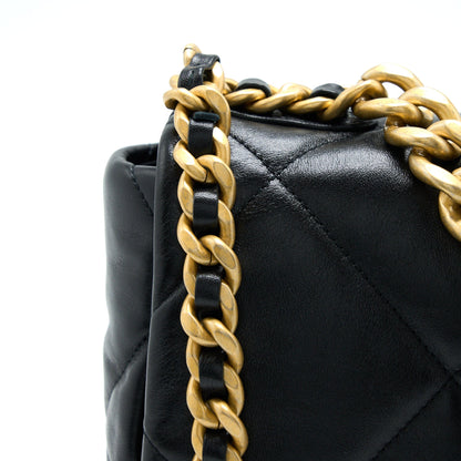 Chanel Medium 19 Bag Goatskin Black Multicolour Hardware