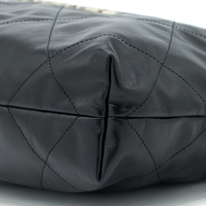 Chanel Small 22 Bag Calfskin Black SHW(Microchip)