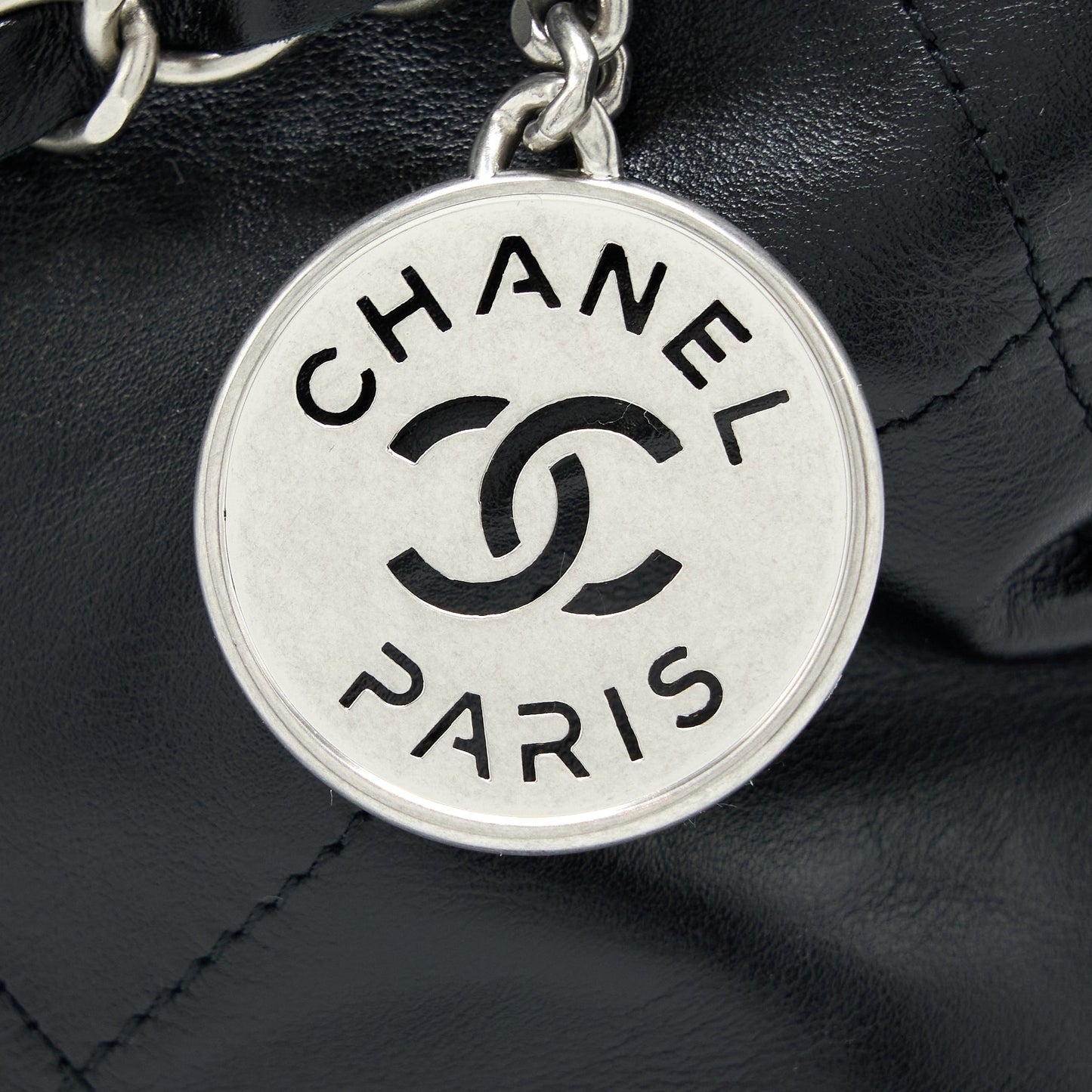 Chanel Small 22 Bag Calfskin Black SHW(Microchip)