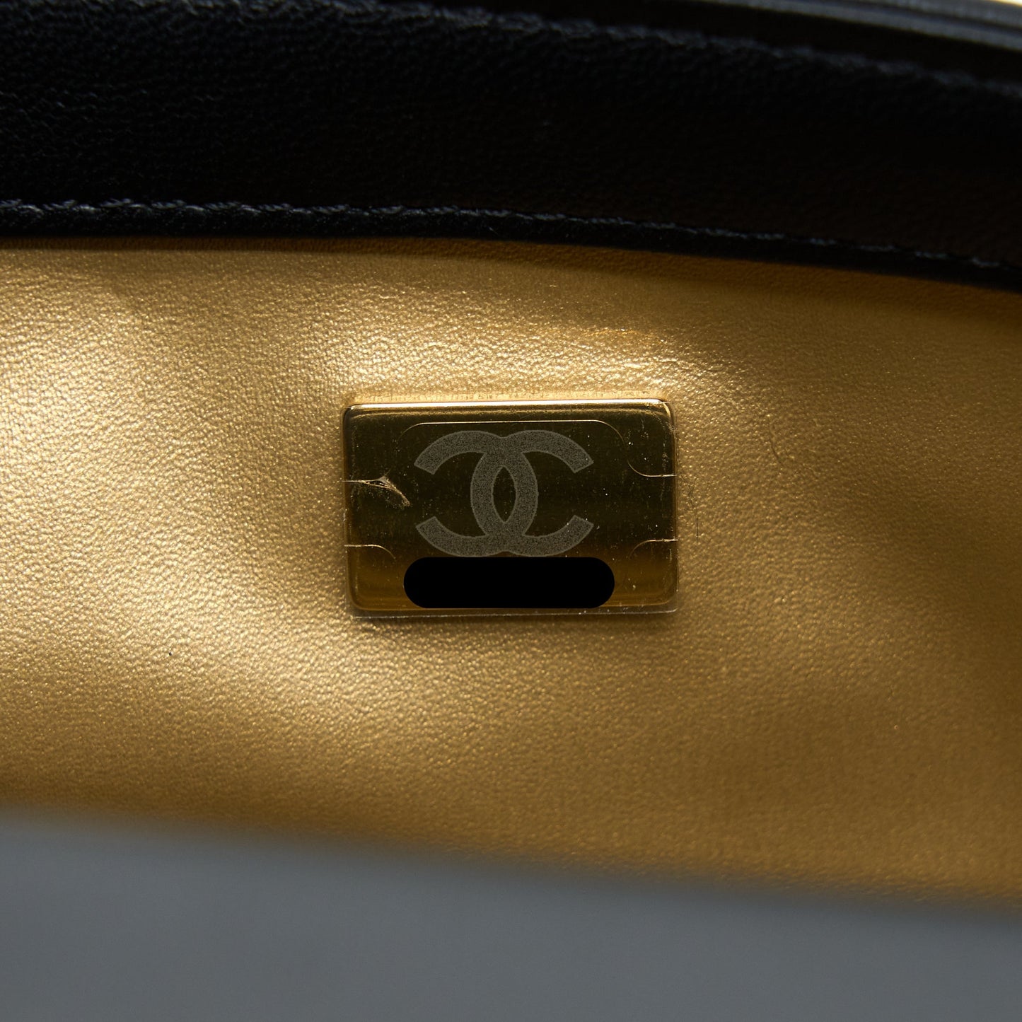 Chanel Pearl Crush Mini Rectangular Lambskin Black Brushed GHW (Microchip)